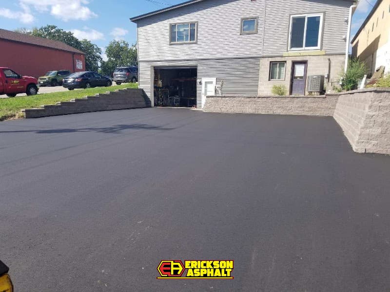 new driveway installed made from asphalt