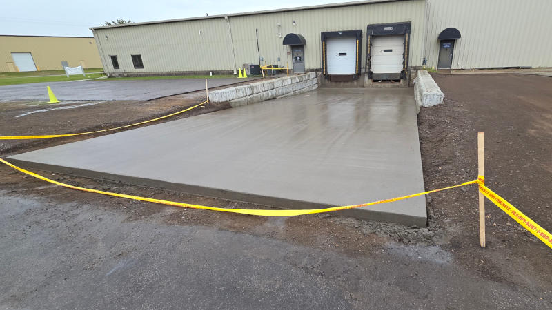 final concrete loading dock