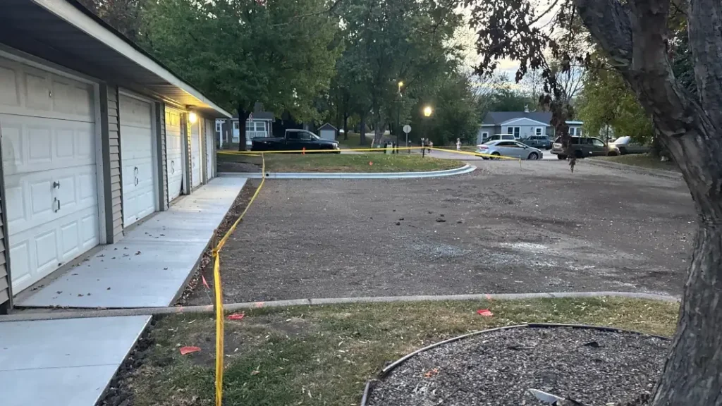 concrete apron installed