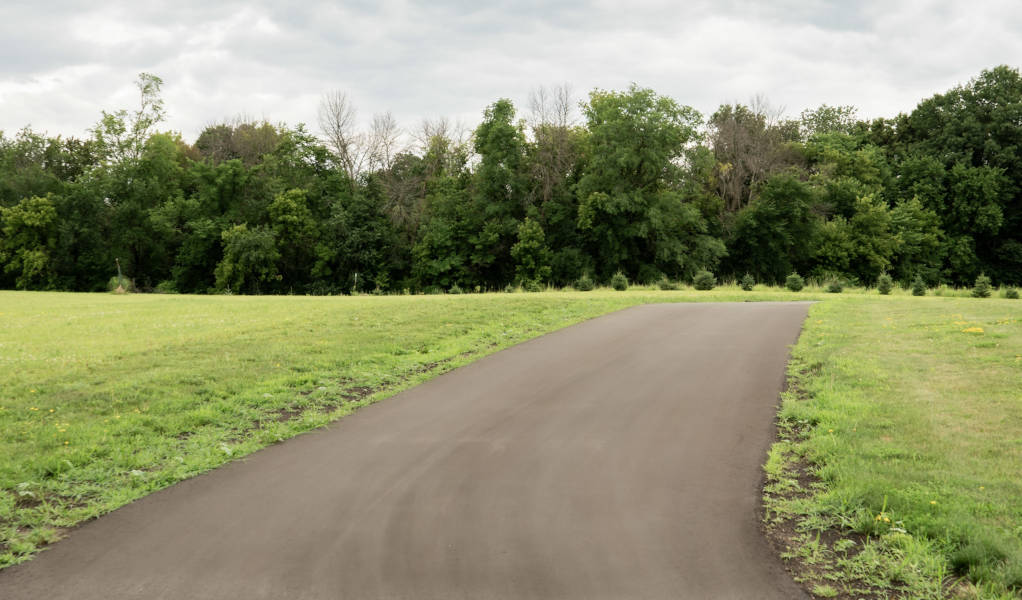 Final view of new access road