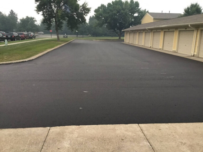 Final view of parking lot paving