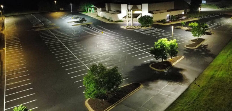 Areal View of the New Life Church parking lot in Princeton, MN