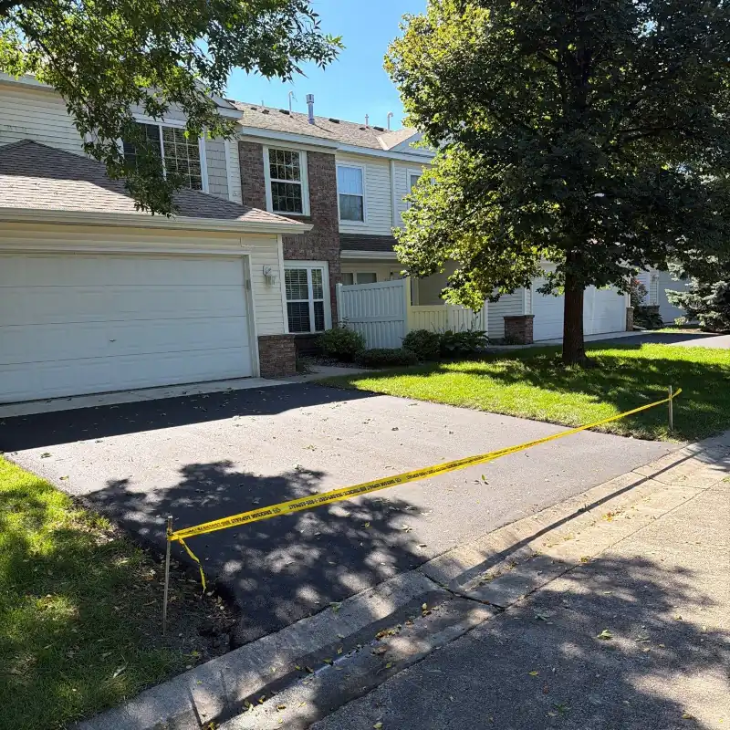Final look at asphalt driveway in a HOA 